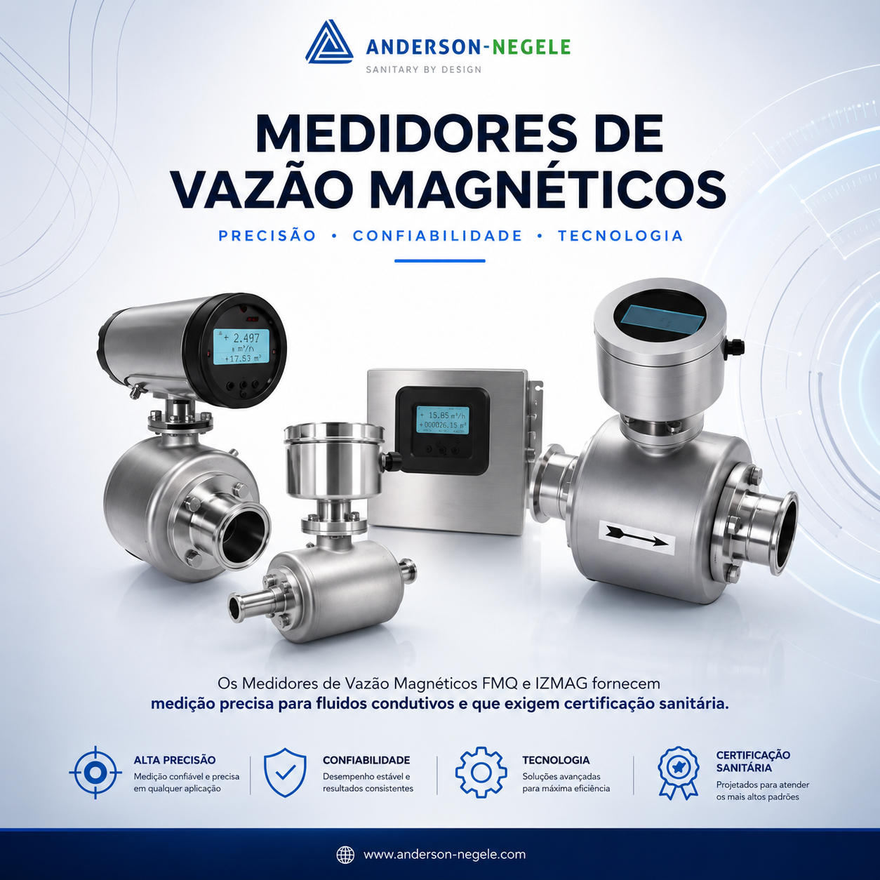 Medidores de vazao magneticos